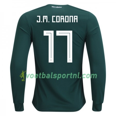 Mexico J.M.Corona 17 Thuis Shirt WK voetbal 2018 L/S